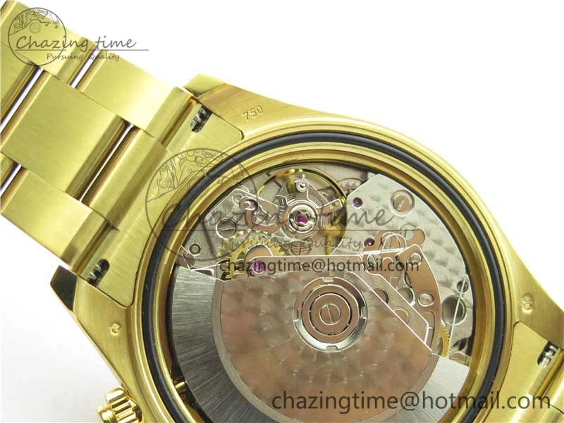 Daytona 116520 YG UBF Best Edition Ice Blue MOP Crystal Markers Dial on YG Bracelet A7750