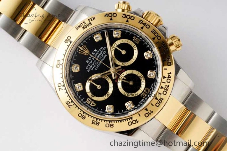 Daytona 116523 BTF 1:1 Best Edition 904L SS Case and Bracelet Black Diamonds Dial SA4130
