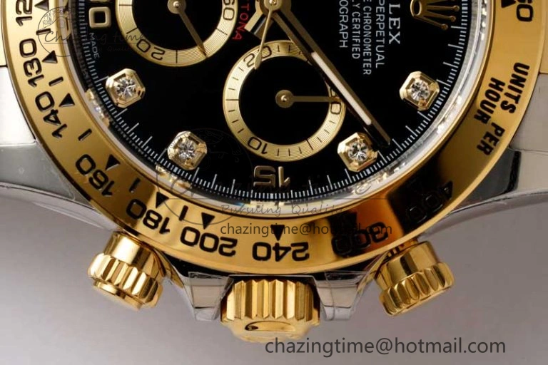 Daytona 116523 BTF 1:1 Best Edition 904L SS Case and Bracelet Black Diamonds Dial SA4130