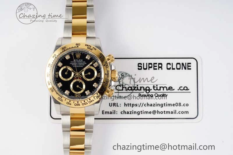 Daytona 116523 BTF 1:1 Best Edition 904L SS Case and Bracelet Black Diamonds Dial SA4130
