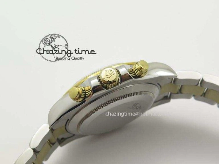 Daytona 116523 SS YG Black Dial On SS YG Bracelet A7750 JF