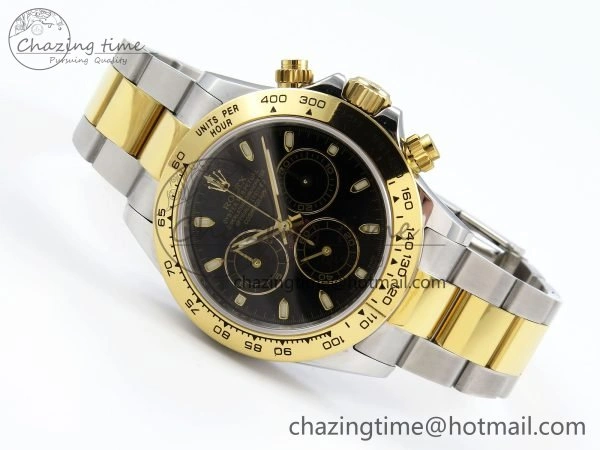 Daytona 116523 SS YG VRF 1:1 Best Edition Black Dial on SS YG Bracelet A7750
