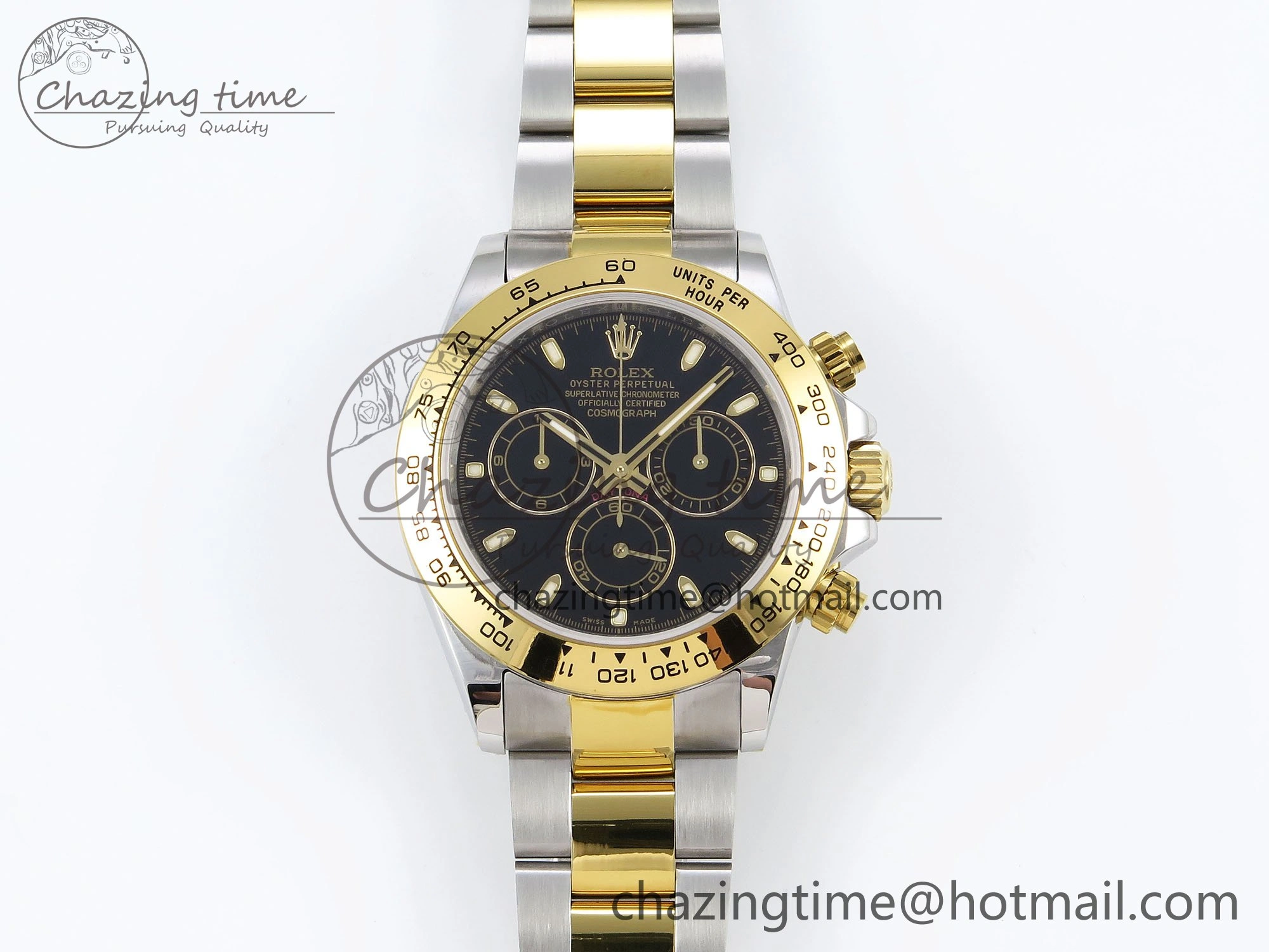 Daytona 116523 SS YG VRF 1:1 Best Edition Black Dial on SS YG Bracelet A7750