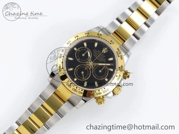 Daytona 116523 SS YG VRF 1:1 Best Edition Black Dial on SS YG Bracelet A7750