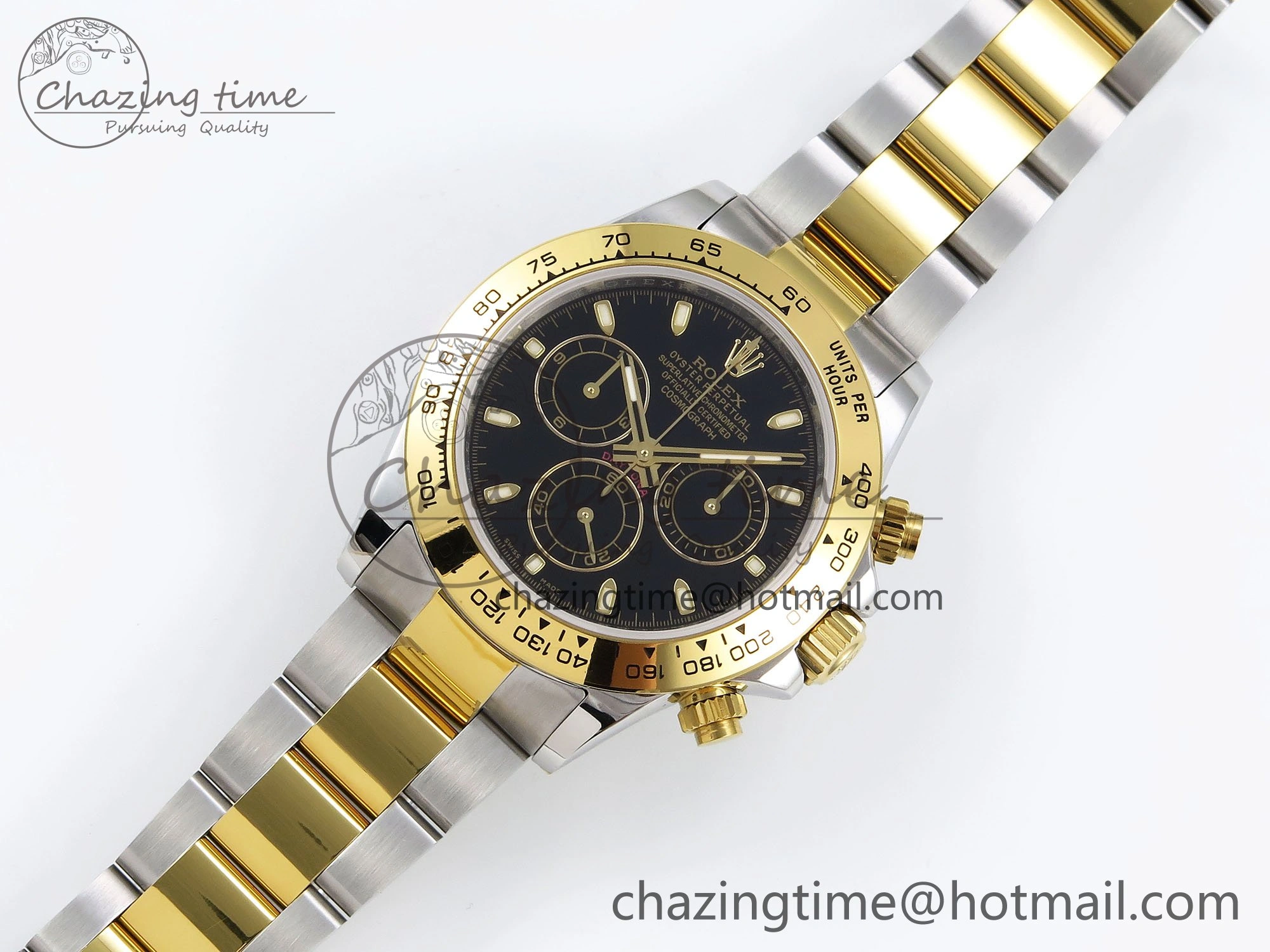 Daytona 116523 SS YG VRF 1:1 Best Edition Black Dial on SS YG Bracelet A7750