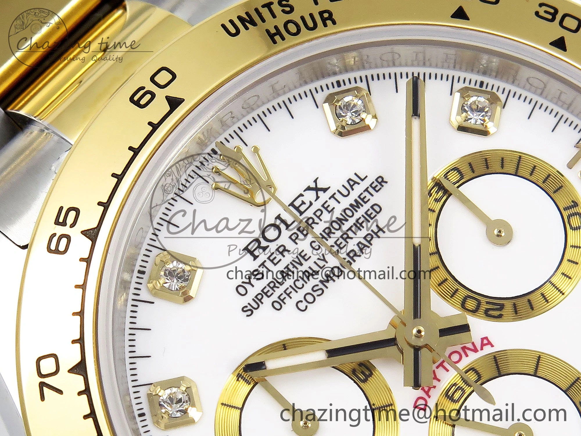 Daytona 116523 SS YG VRF 1:1 Best Edition White Diamonds Dial on SS YG Bracelet A7750