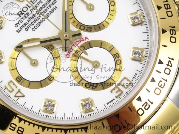 Daytona 116523 SS YG VRF 1:1 Best Edition White Diamonds Dial on SS YG Bracelet A7750