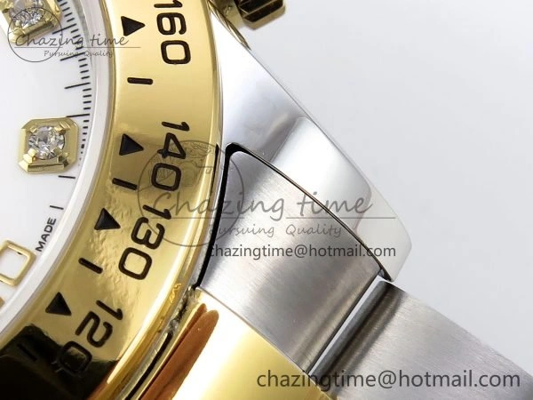 Daytona 116523 SS YG VRF 1:1 Best Edition White Diamonds Dial on SS YG Bracelet A7750