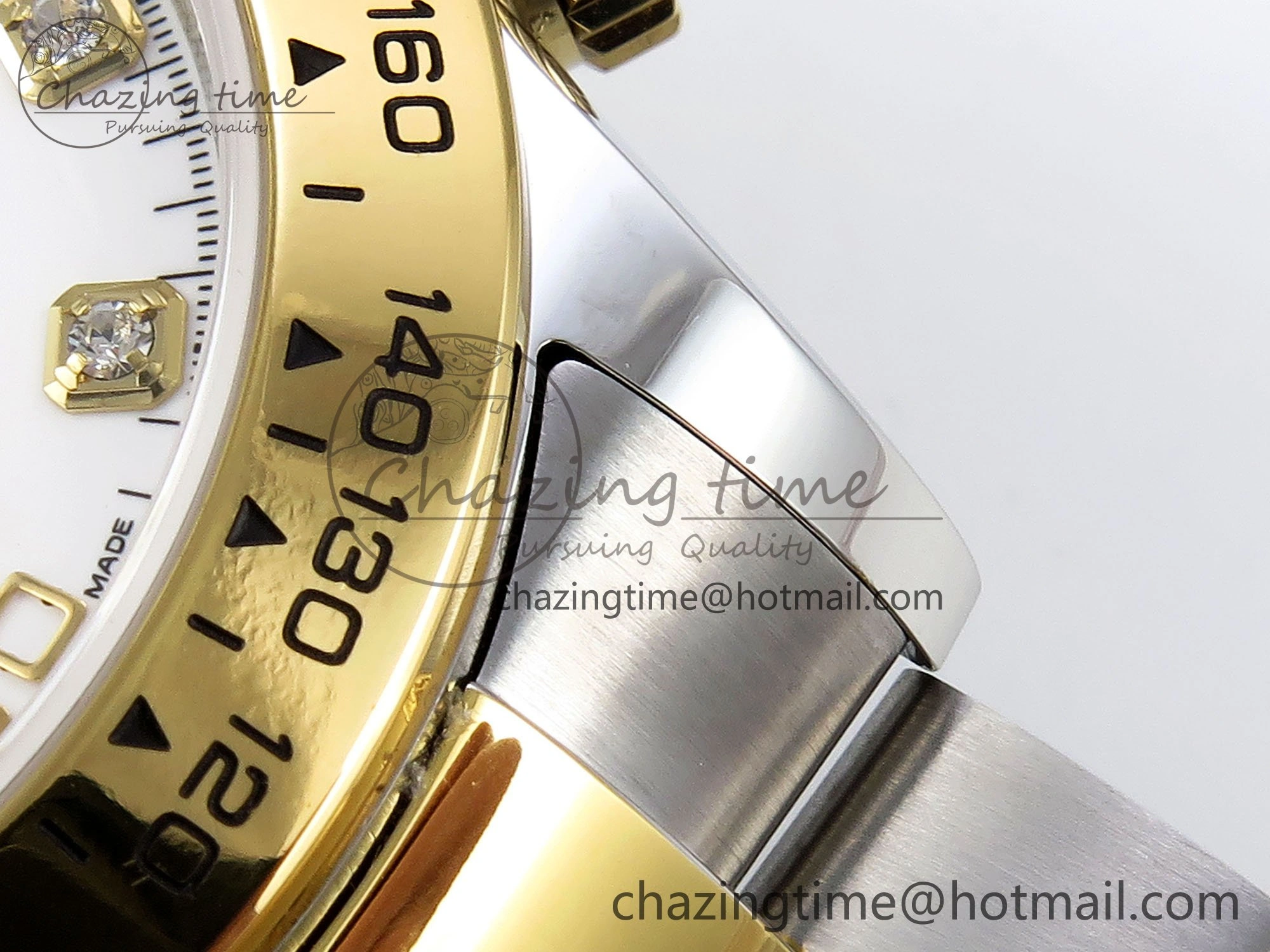 Daytona 116523 SS YG VRF 1:1 Best Edition White Diamonds Dial on SS YG Bracelet A7750