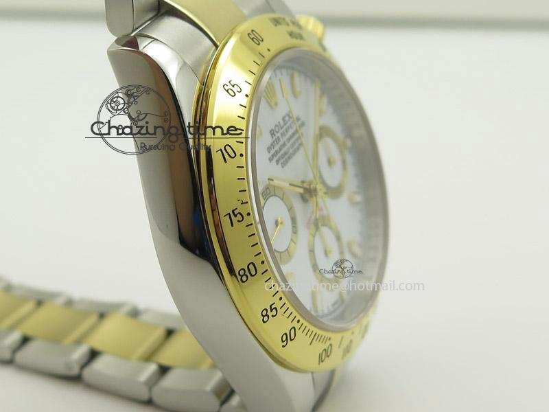 Daytona 116523 SS YG White Dial On SS YG Bracelet A7750 JF