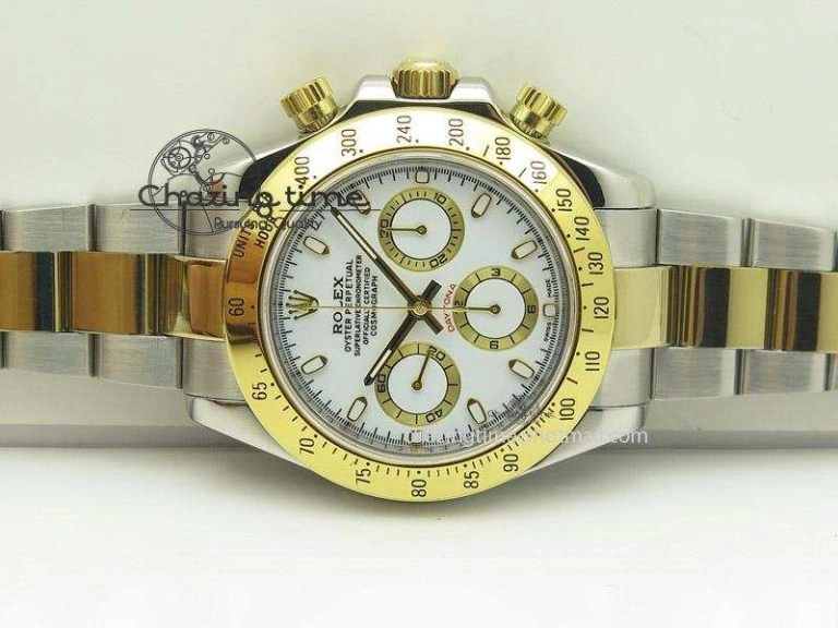 Daytona 116523 SS YG White Dial On SS YG Bracelet A7750 JF