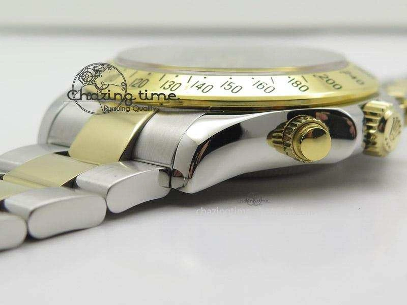 Daytona 116523 SS YG White Dial On SS YG Bracelet A7750 JF