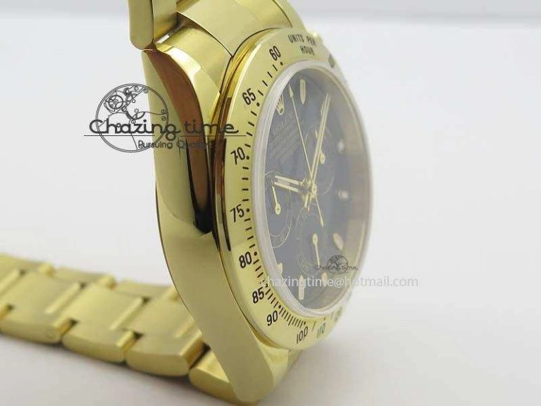 Daytona 116523 YG JF Best Edition Black Dial On YG Bracelet A7750