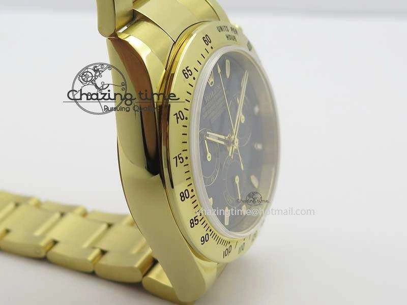Daytona 116523 YG JF Best Edition Black Dial On YG Bracelet A7750
