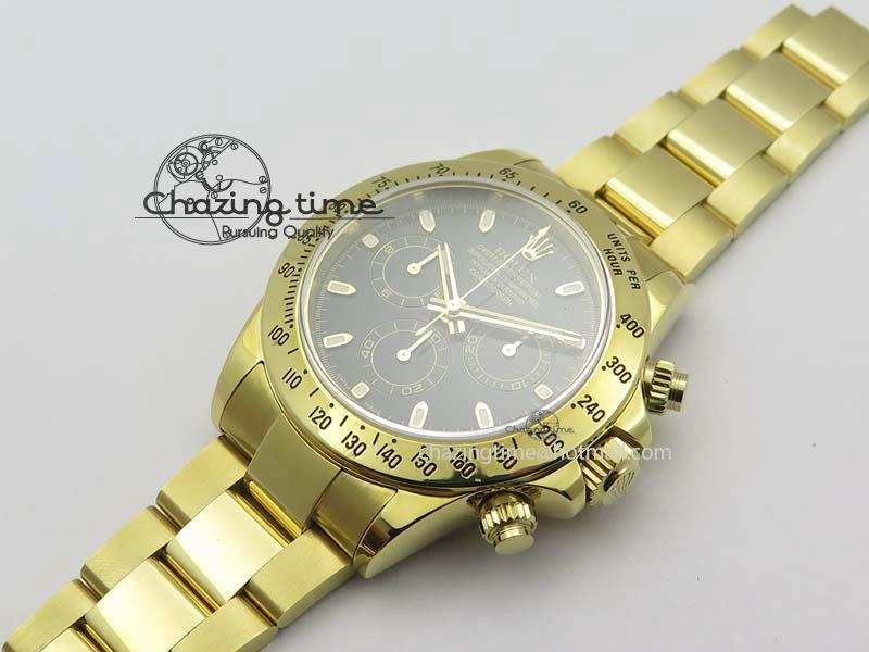 Daytona 116523 YG JF Best Edition Black Dial On YG Bracelet A7750