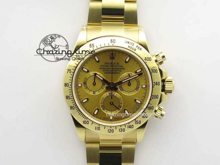 Daytona 116523 YG JF Best Edition Gold Dial On YG Bracelet A7750