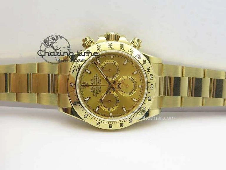 Daytona 116523 YG JF Best Edition Gold Dial On YG Bracelet A7750