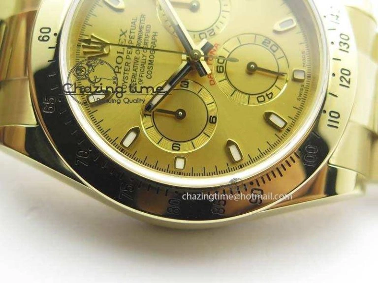 Daytona 116523 YG JF Best Edition Gold Dial On YG Bracelet A7750