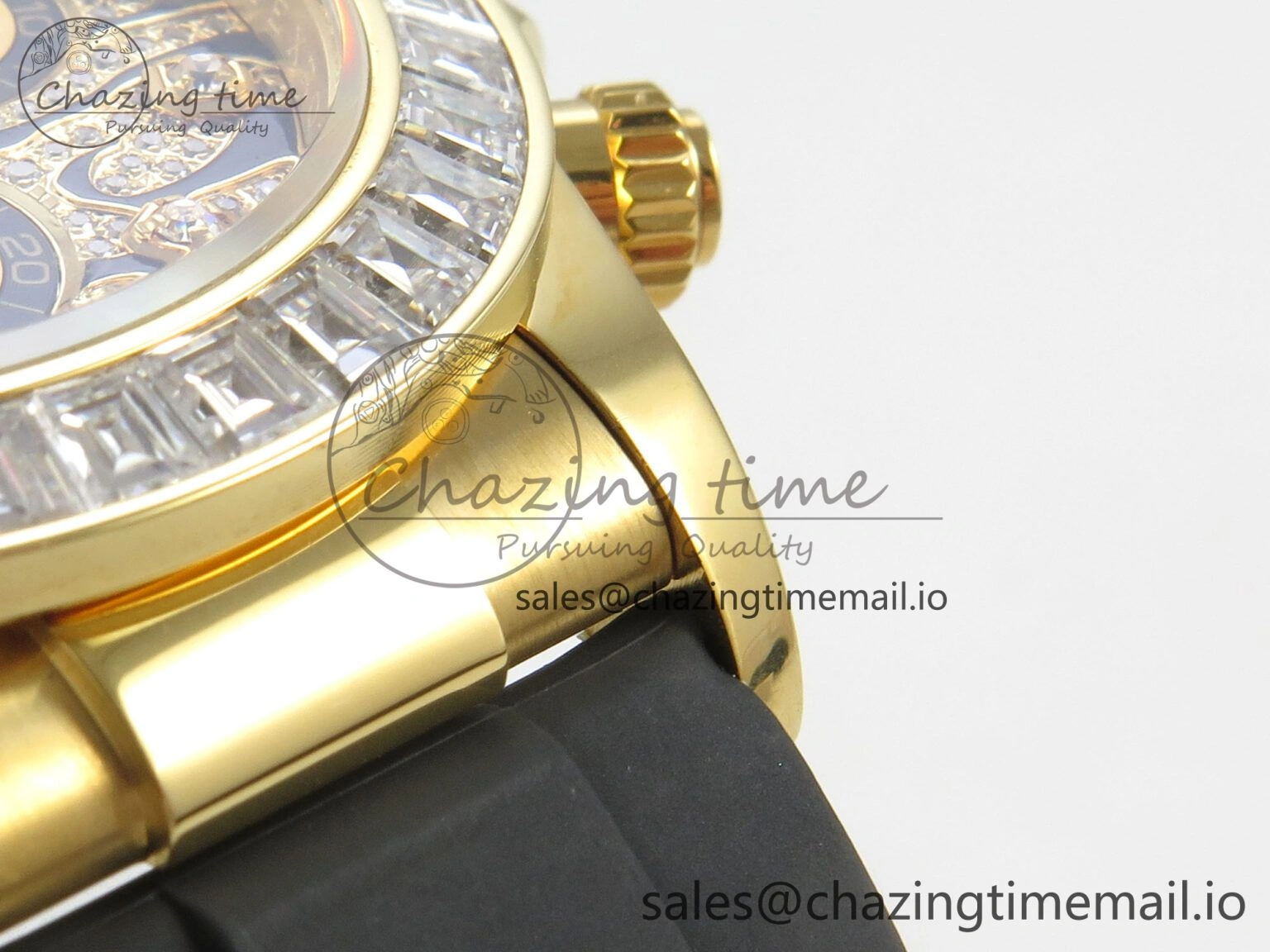 Daytona 116588TBR ‘Eye Of The Tiger’ YG 3CF 1:1 Best Edition Tiger Diamonds Dial on Oysterflex Strap SH4130 V2 (Mod Version)