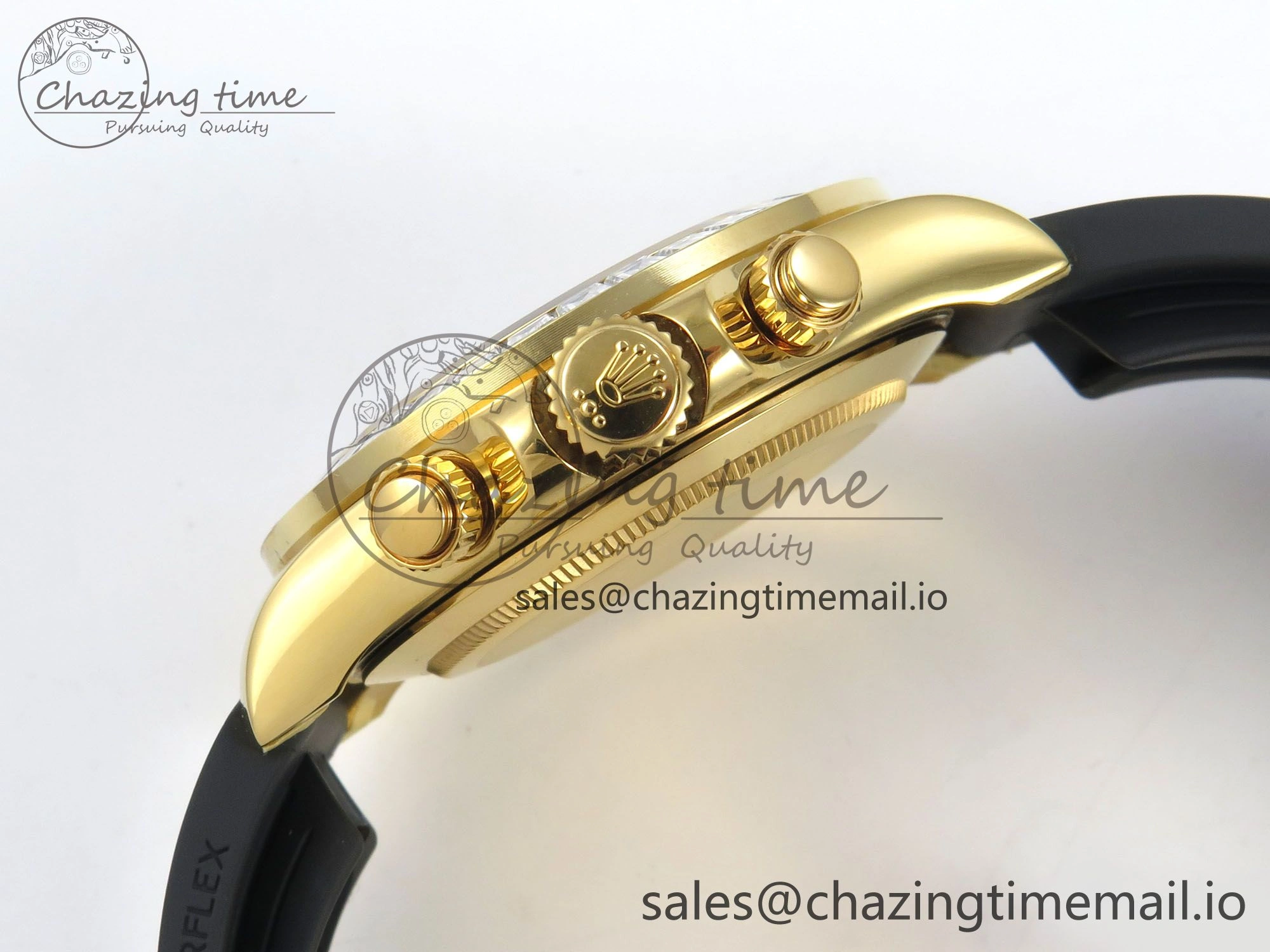 Daytona 116588TBR ‘Eye Of The Tiger’ YG 3CF 1:1 Best Edition Tiger Diamonds Dial on Oysterflex Strap SH4130 V2 (Mod Version)