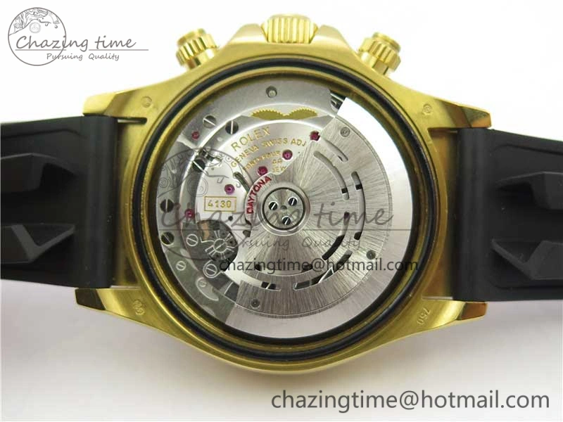 Daytona 116589RBOW YG Rainbow Crystal BLF Best Edition Black Dial on Rubber Strap A4130