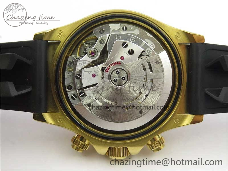 Daytona 116589RBOW YG Rainbow Crystal BLF Best Edition Black Dial on Rubber Strap A4130
