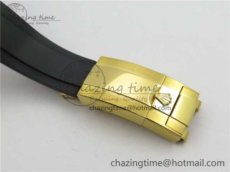 Daytona 116589RBOW YG Rainbow Crystal BLF Best Edition Black Dial on Rubber Strap A4130