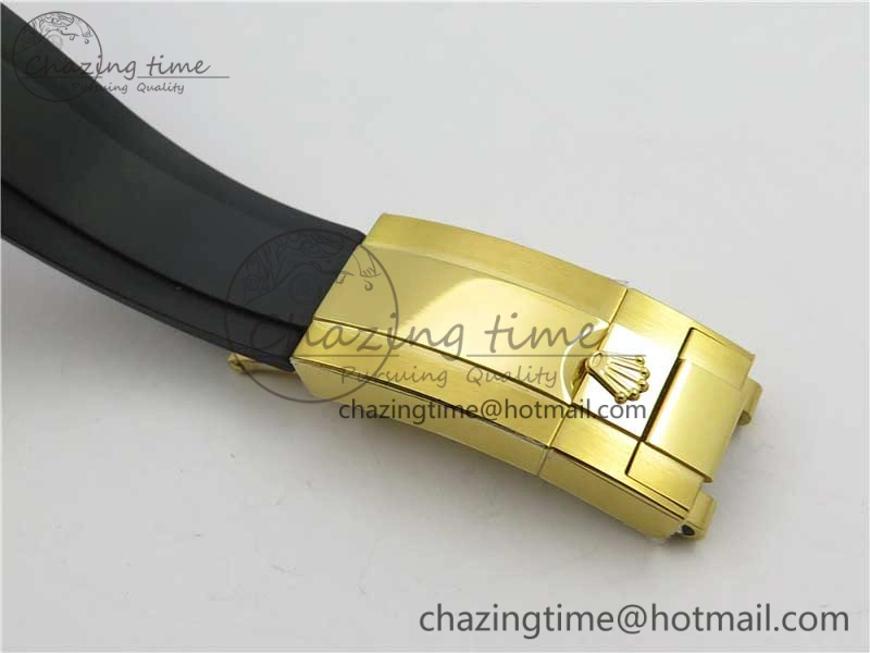Daytona 116589RBOW YG Rainbow Crystal BLF Best Edition Black Dial on Rubber Strap A4130