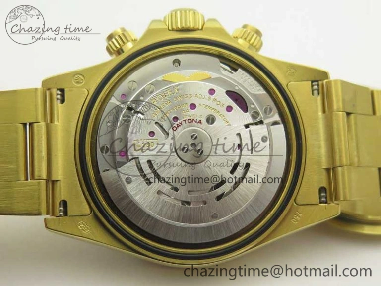 Daytona 116589RBOW YG Rainbow Crystal BLF Best Edition Black Dial on YG Bracelet A4130