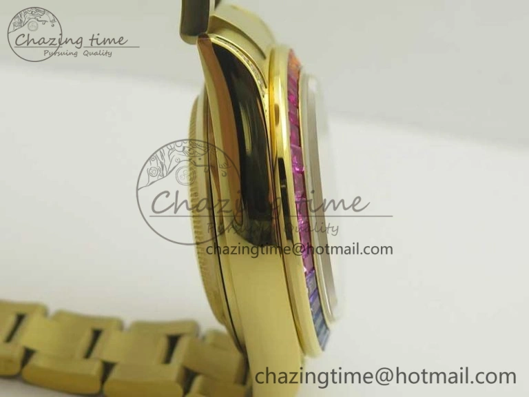 Daytona 116589RBOW YG Rainbow Crystal BLF Best Edition Black Dial on YG Bracelet A4130