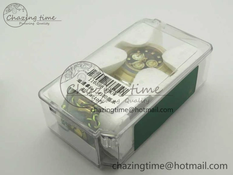 Daytona 116589RBOW YG Rainbow Crystal BLF Best Edition Black Dial on YG Bracelet A4130