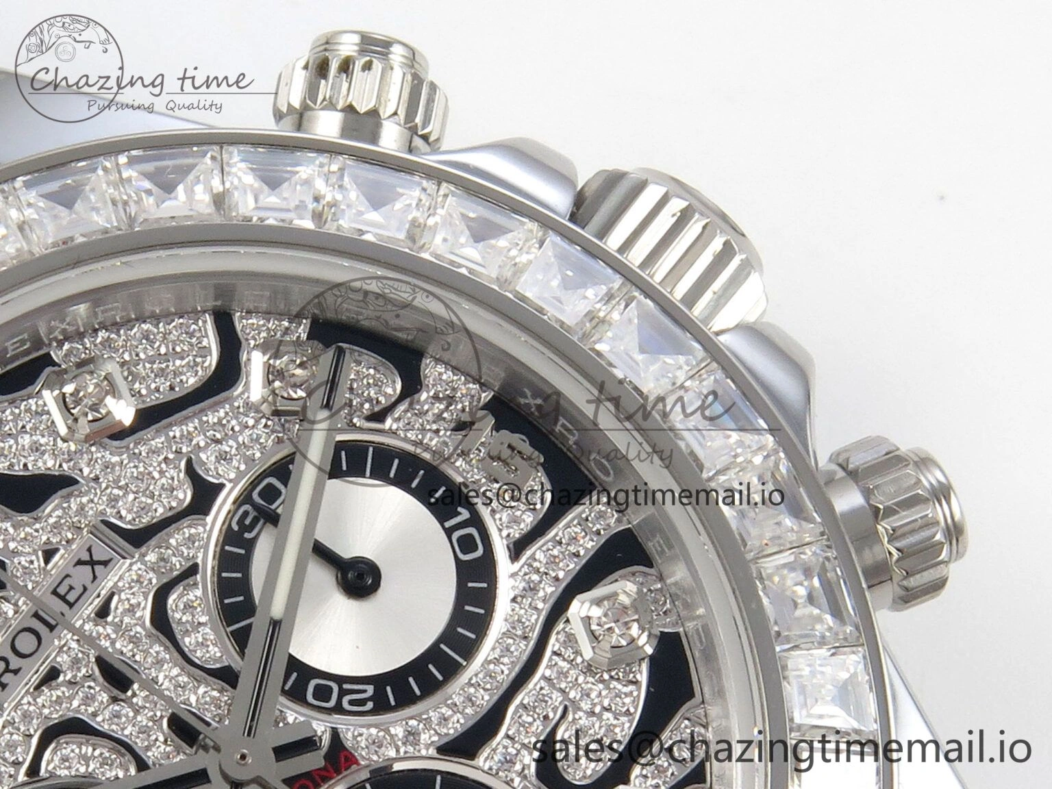 Daytona 116589TBR ‘Eye Of The Tiger’ SS 3CF 1:1 Best Edition Tiger Diamonds Dial on Oysterflex Strap SH4130 V2 (Mod Version)
