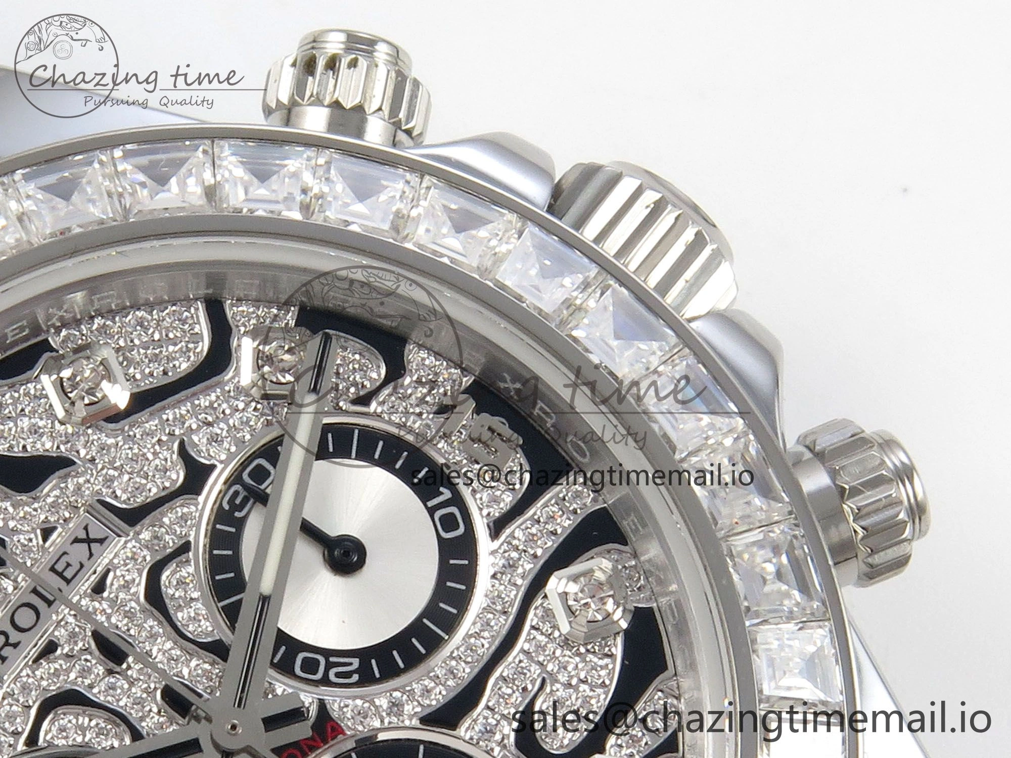 Daytona 116589TBR ‘Eye Of The Tiger’ SS 3CF 1:1 Best Edition Tiger Diamonds Dial on Oysterflex Strap SH4130 V2 (Mod Version)