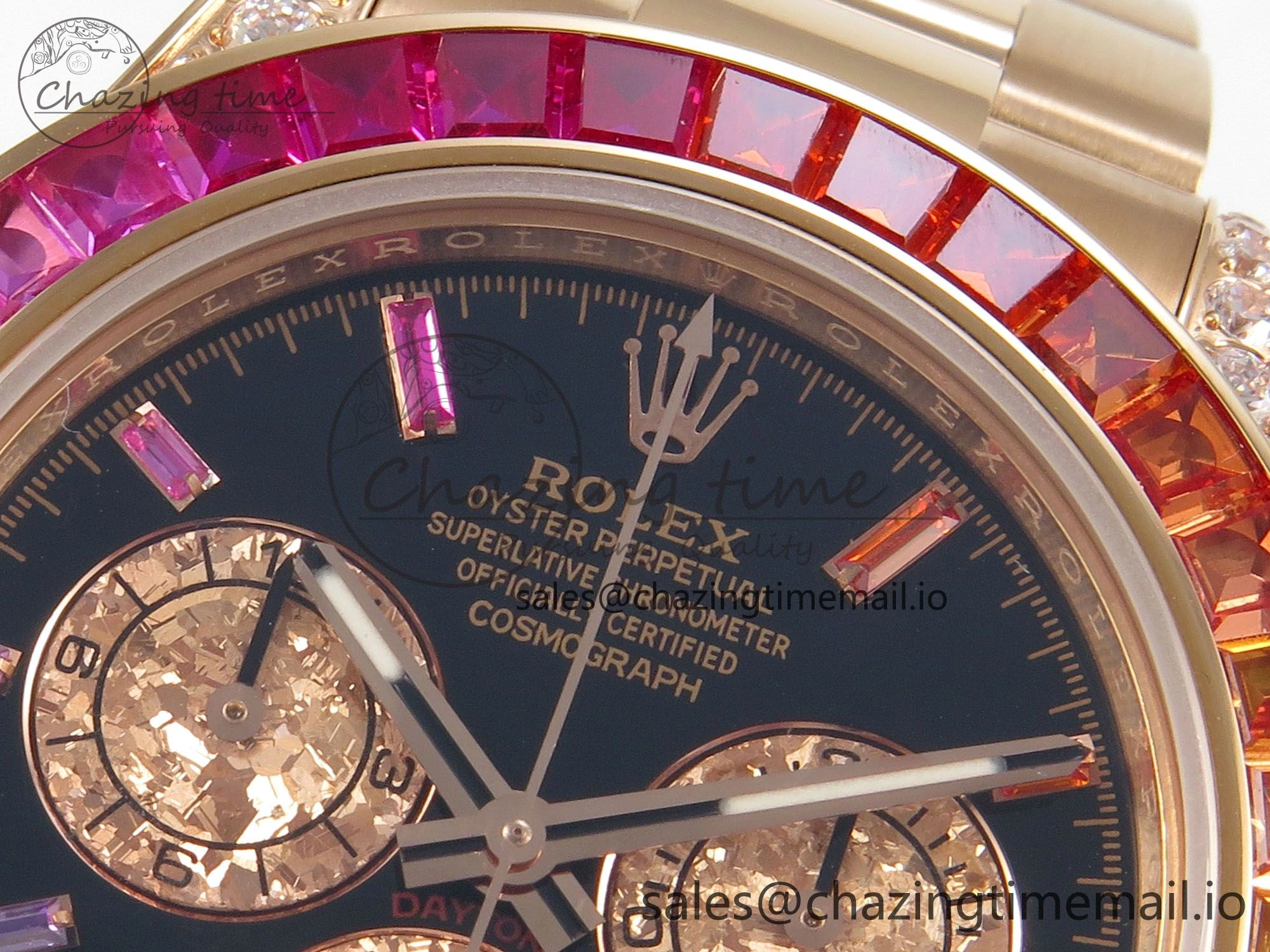 Daytona 116595 RBOW Rainbow IPKF Best Edition Black RG Dial on RG Bracelet DD4130