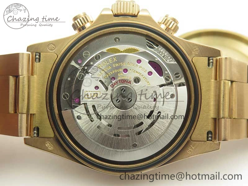 Daytona 116595RBOW RG Rainbow Crystal BLF Best Edition Black Dial on RG Bracelet A4130