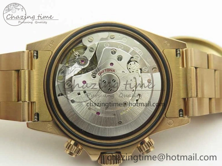 Daytona 116595RBOW RG Rainbow Crystal BLF Best Edition Black Dial on RG Bracelet A4130