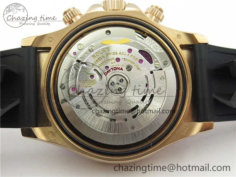 Daytona 116595RBOW RG Rainbow Crystal BLF Best Edition Black Dial on Rubber Strap A4130