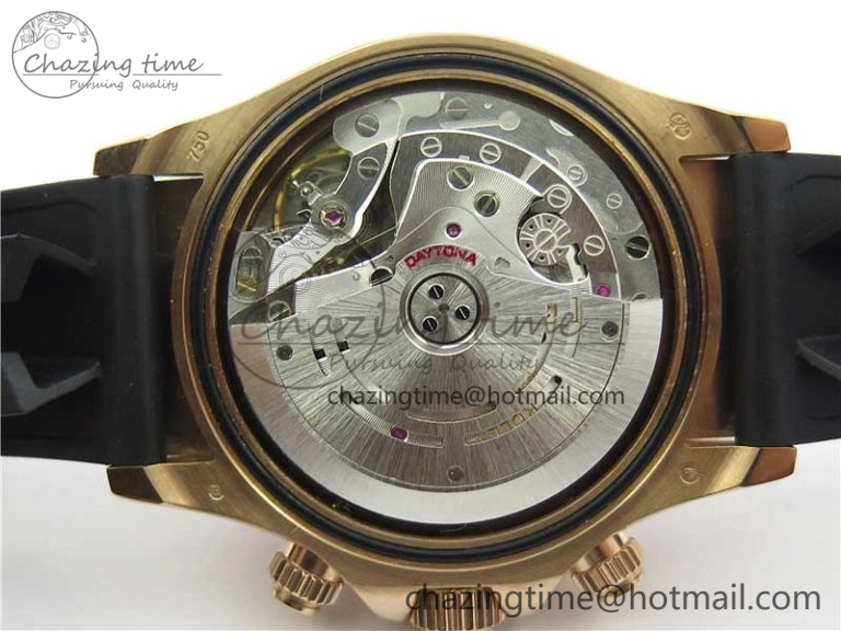 Daytona 116595RBOW RG Rainbow Crystal BLF Best Edition Black Dial on Rubber Strap A4130