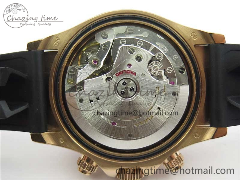 Daytona 116595RBOW RG Rainbow Crystal BLF Best Edition Black Dial on Rubber Strap A4130