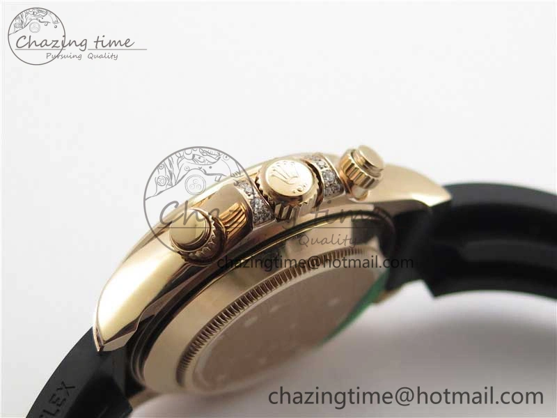 Daytona 116595RBOW RG Rainbow Crystal BLF Best Edition Diamonds Dial on Rubber Strap A4130