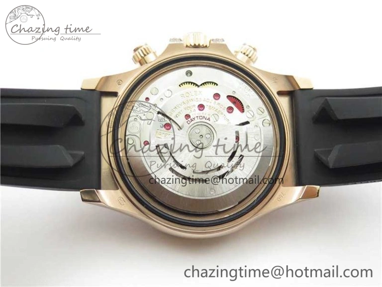 Daytona 116595RBOW RG Rainbow Crystal BLF Best Edition Diamonds Dial on Rubber Strap A4130