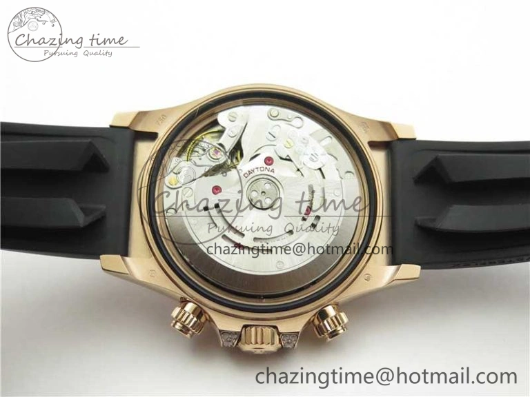 Daytona 116595RBOW RG Rainbow Crystal BLF Best Edition Diamonds Dial on Rubber Strap A4130
