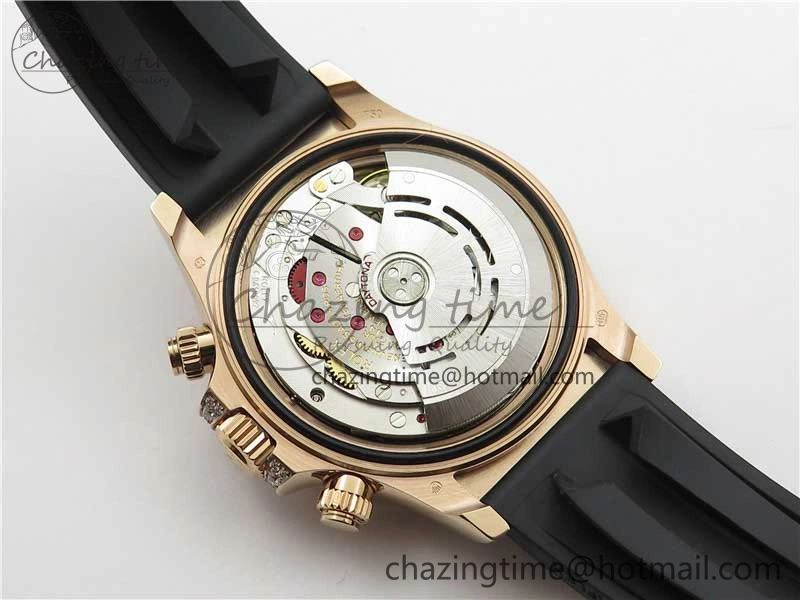 Daytona 116595RBOW RG Rainbow Crystal BLF Best Edition Diamonds Dial on Rubber Strap A4130