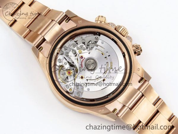 Daytona 116595RBOW RG Rainbow Crystal N6F Best Edition Black Dial on RG Bracelet SA4130