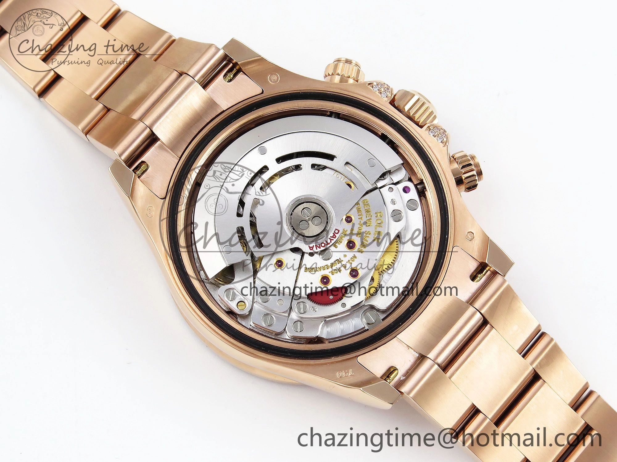 Daytona 116595RBOW RG Rainbow Crystal N6F Best Edition Black Dial on RG Bracelet SA4130