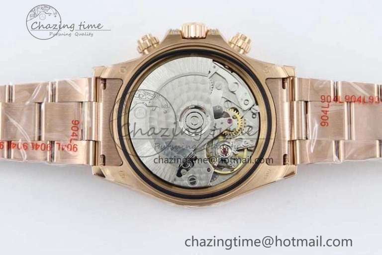 Daytona 116595RBOW RG TWF 1:1 Best Edition 904L Steel Black RG Dial on RG Bracelet A7750