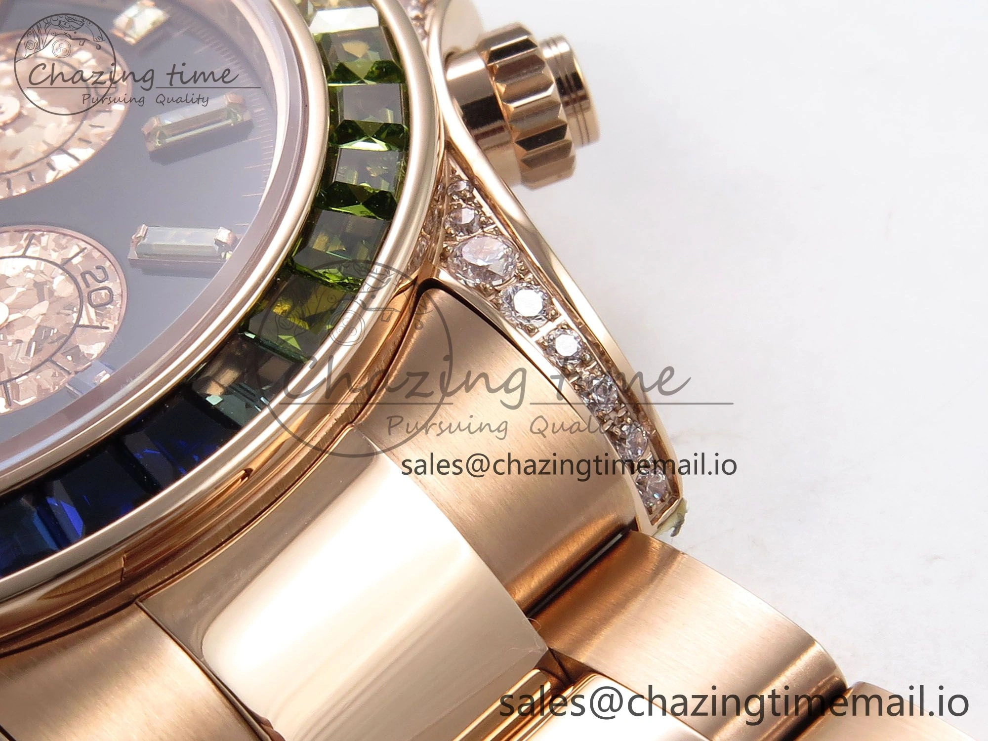 Daytona 116595RBOW Rainbow ZF 1:1 Best Edition Black Diamonds Dial on RG Bracelet SH4130