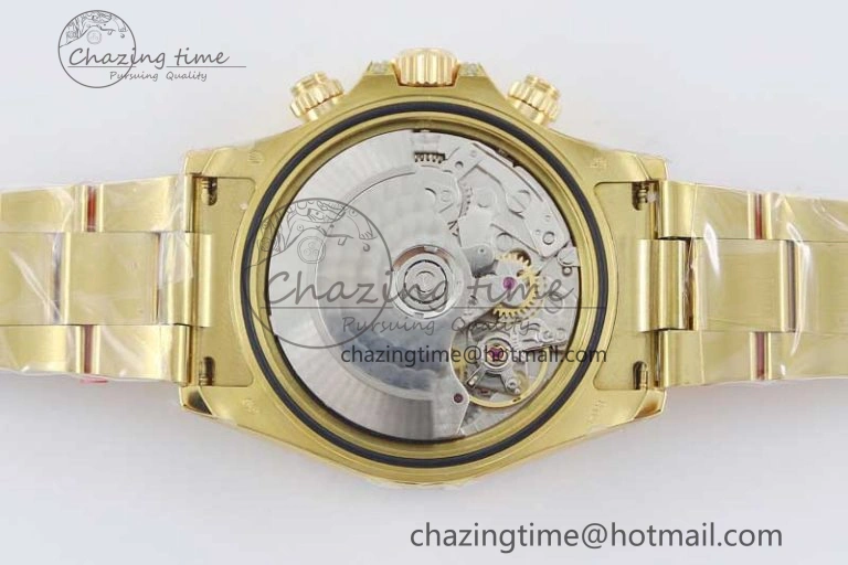 Daytona 116595RBOW YG TWF 1:1 Best Edition 904L Steel Black YG Diamonds Dial on YG Bracelet A7750