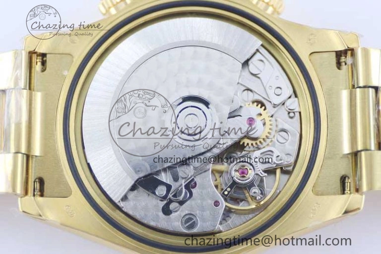Daytona 116595RBOW YG TWF 1:1 Best Edition 904L Steel Black YG Diamonds Dial on YG Bracelet A7750