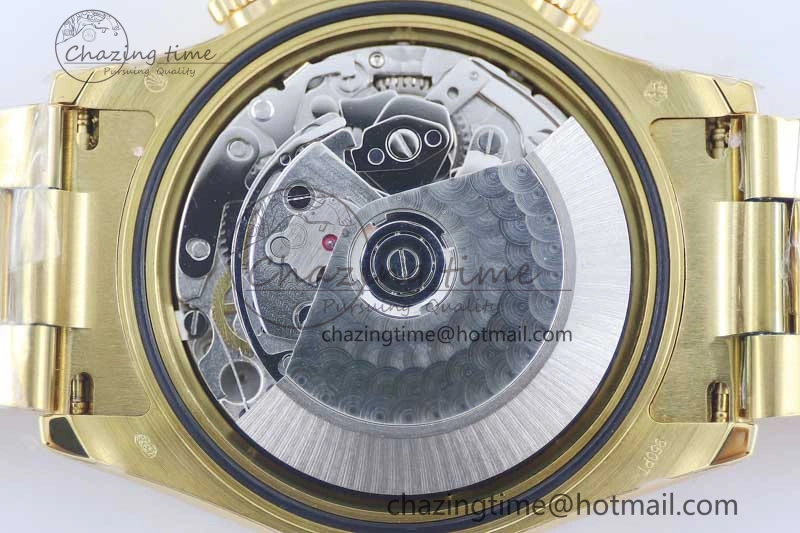 Daytona 116595RBOW YG TWF 1:1 Best Edition 904L Steel Black YG Diamonds Dial on YG Bracelet A7750